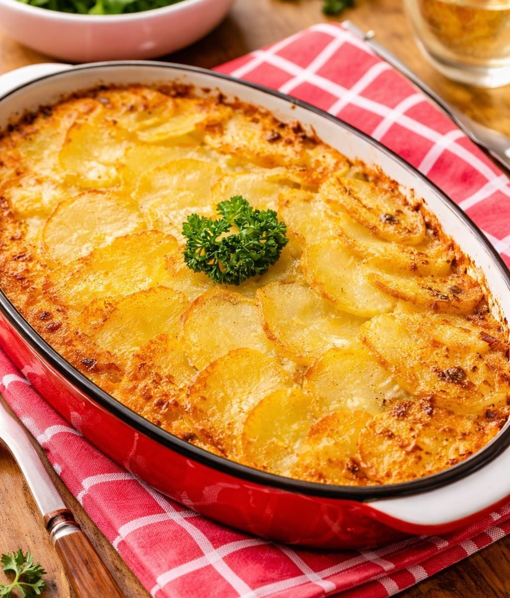 Potato and Anchovy Gratin